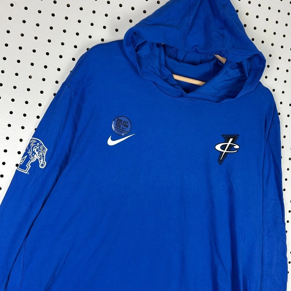 Nike 1 Cent Memphis Tigers Hoodie XL Blue Basketball Team Issued Penny NWT LW‎